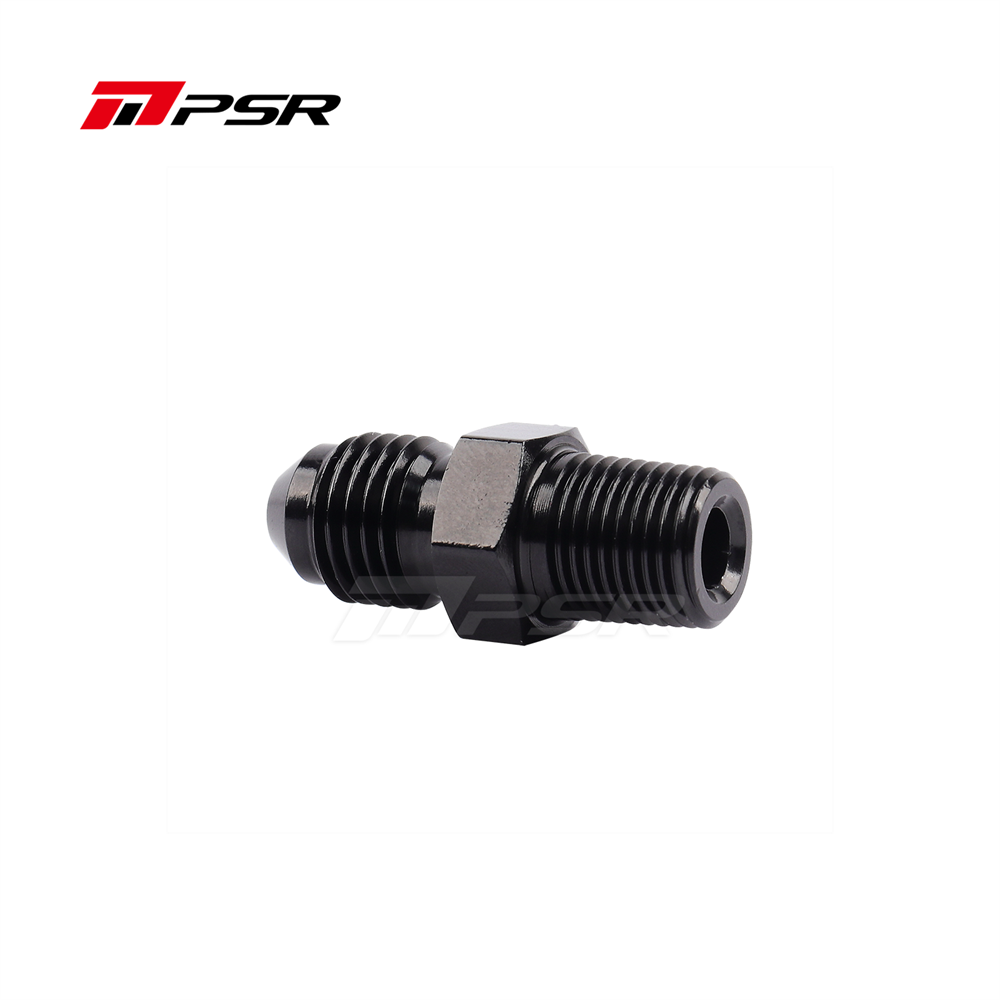 PSR 4AN Male → 1/8 NPT Straight Adapter (Black Aluminium)