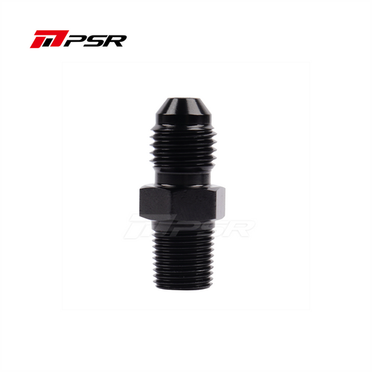 PSR 4AN Male → 1/8 NPT Straight Adapter (Black Aluminium)