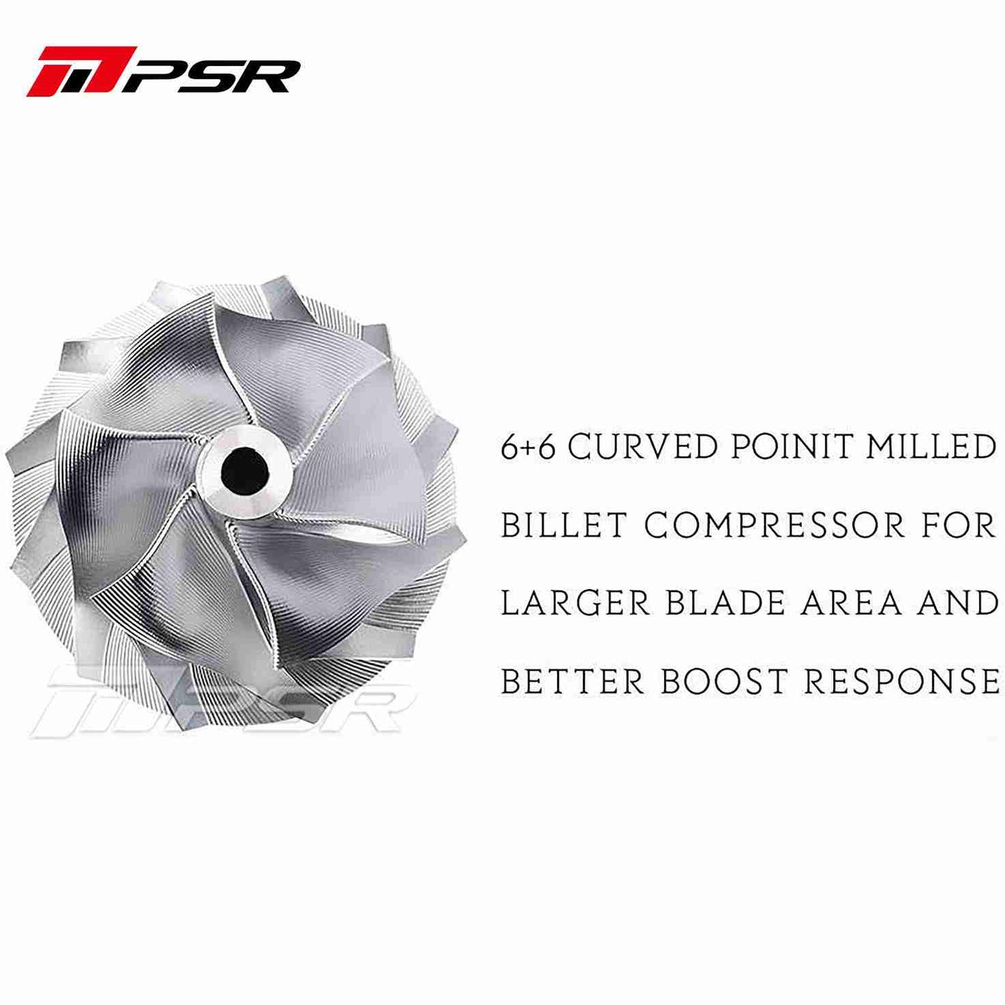 PSR 485 Journal Bearing Curved Point Milled Billet Compressor Wheel Turbocharger